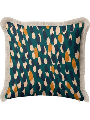Hanna Home Leopar Desenli Dekoratif Yastık Kılıfı Yastık Kılıfı Ev Dekorasyonu 43X43 cm Çift Taraflı