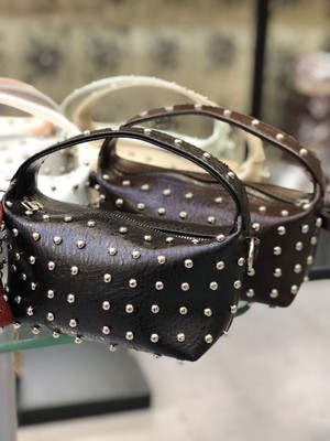 Pazarvia Shop Zımbalı Deri El ve Çarpraz Çanta