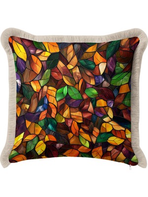 Hanna Home Saçaklı Kırlent Kılıfı Kırlent Kılıfı Geometrik Kırlent Kılıfı Yatak Odası Dekoru 43X43 cm