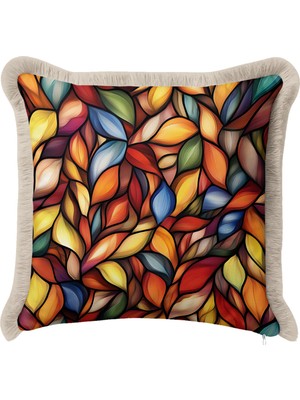 Hanna Home Soyut Geometrik Saçaklı Kırlent Kılıfı Saçaklı Kırlent Koltuk Takımı Aksesuarı 43X43 cm