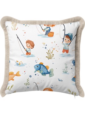 Hanna Home Dekoratif Yastık Kılıfı Hayvan Desenli Yastık Kılıfı Kanepe Dekorasyonu 43X43 cm