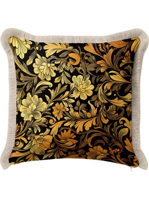 Hanna Home Çiçek Desenli Dekoratif Kırlent Kılıfı Yastık Kılıfı Yatak Odası Dekoru 43X43 cm