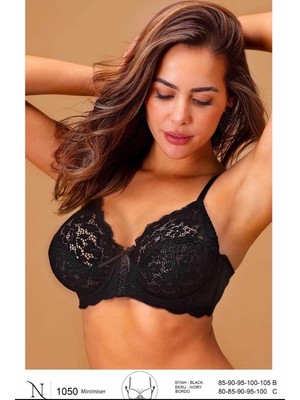 Fantastik Store Nurteks 1050 Kadın Balenli Dantelli Toparlayıcı Sütyen