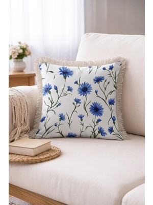 Hanna Home Dekoratif Kırlent Kılıfı Tropikal Çiçek Desenli Yastık Kılıfı Salon Koltuk Yastığı 43X43 cm