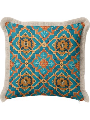 Hanna Home Soyut Geometrik Dekoratif Yastık Kılıfı Yastık Kılıfı Ev Dekorasyonu 43X43 cm Dijital Baskılı