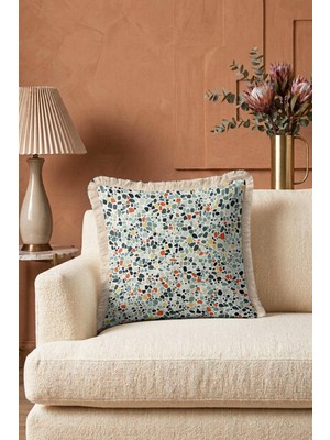 Hanna Home Dekoratif Kırlent Kılıfı Geometrik Desenli Yastık Kılıfı Ev Dekorasyonu 43X43 cm