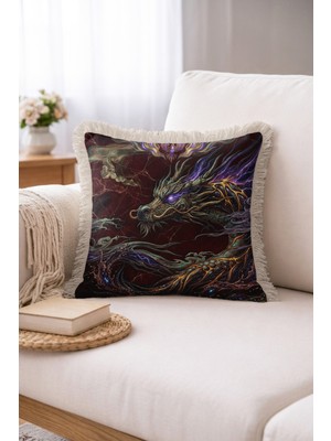 Hanna Home Dekoratif Yastık Kılıfı Sarı Kırlent Kılıfı Hayvan Desenli Kırlent Kılıfı Kanepe Dekorasyonu 43X43 cm