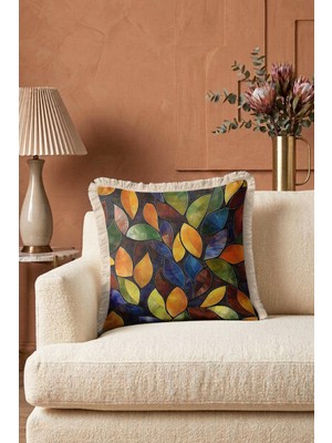 Hanna Home Geometrik Desenli Dekoratif Yastık Kılıfı Yastık Kılıfı Koltuk Takımı Aksesuarı 43X43 cm