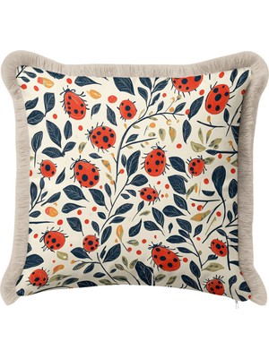 Hanna Home Kırlent Kılıfı Çiçekli Bahar Desenli Dekoratif Yastık Kılıfı Yastık Kılıfı Yatak Odası Dekoru 43X43 cm