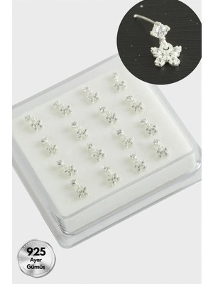 Fantastik Store Kelebek Sallantılı Zirkon Taşlı Gümüş Hızma 16 Adet