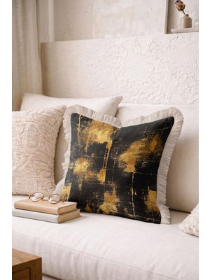 Hanna Home Dekoratif Kırlent Kılıfı Geometrik Saçaklı Kırlent Oturma Odası Kırlenti 43X43 cm