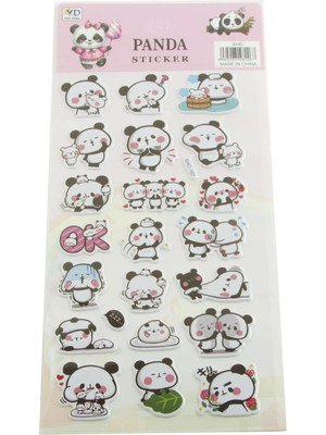 Fantastik Store Panda Kabartmalı Sticker