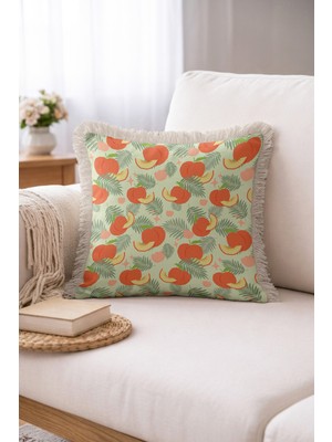 Hanna Home Dekoratif Yastık Kılıfı Tropik Desen Kırlent Kılıfı Salon Koltuk Yastığı 43X43 cm