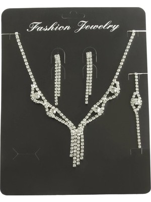 Fantastik Store Sallantılı Taşlı Set Kolye