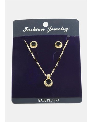 Fantastik Store Yuvarlak Zirkon Taşlı Set Kolye