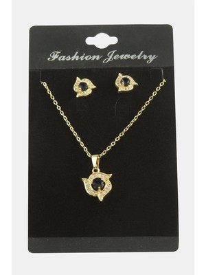Fantastik Store Çiçek Zirkon Taşlı Set Kolye