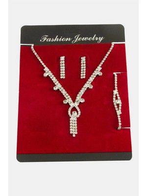 Fantastik Store Oval Taşlı Lüks Suyolu Set Kolye