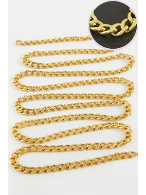 Fantastik Store 5 mm Düz Sarı Renkli Çelik Zincir 1 Metre