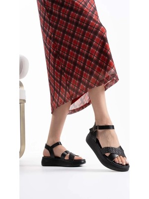 Fantastik Store Siyah Hakiki Deri Sandalet TR31MY58A