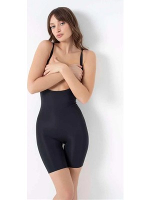 Fantastik Store Arias Closet Mikro Kumaş Göğüs Altı Yapıştırma Paçaları Silikon Bantlı Altı Açık Paçalı Sıkı Badi Korse
