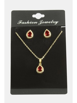 Fantastik Store Damla Zirkon Taşlı Set Kolye