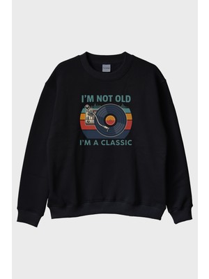 Lofux I'm A Classic Siyah Bisiklet Yaka Sweatshirt