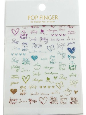 AyrStore Buğz Kalp Yazılı Tattoo Dövme Sticker