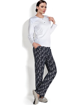 Doremi White-Black Kadın Pijama Takımı