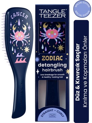 Tangle Teezer Zodiac Yengeç Burcu Saç Açıcı Tarak Düz ve Kıvırcık Saçlar İçin Kolay Tarama Özelliği