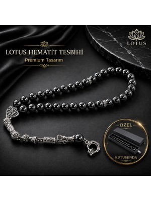 📿 Dark Noble Ultra Premium Tesbih – KALIN Taneli Hematit Erkek Tesbihi | Lotus Atölye ve İyi Yaşam Merkezi