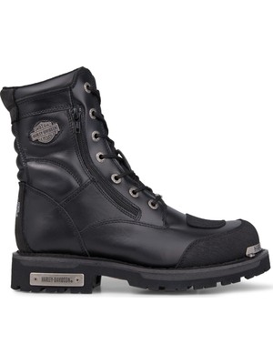 Harley Davidson Riddick Erkek Bot Deri Malzeme Bağcık ve Fermuar Kapanma Özellikli 025M100552