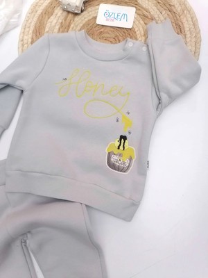 İggy Honey Nakışlı 2'li Takım Gri
