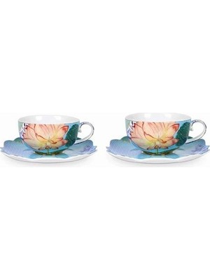 Pip Studio Royal 2li Mavi Çiçek Desenli Çay / Kahve Fincanı