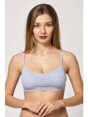 MiraLive Pedli Ip Askılı Gri Büstiyer
