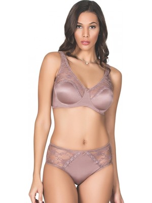 MiraLive Soft Kaplı Dantel Geniş Askı Sütyen Takım Kadın 5035