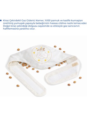 Babyjem Ekru Kiraz Çekirdekli Kemer Uzun Süre Isı Koruma Özelliği ile Bebekler İçin Rahatlatıcı