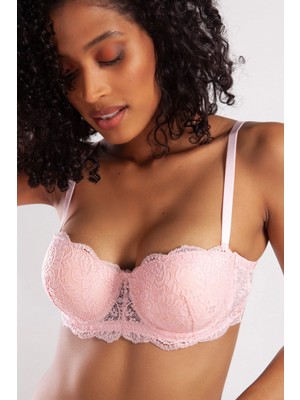 MiraLive Golshan G.colors Push Up Strapless Bra, Açık Pembe Konforlu ve Şık Sütyen