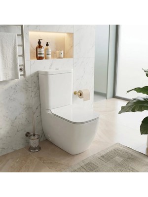 Vitra S25 Smooth Flush Kanalsız Beyaz Duvara Tam Dayalı Klozet Rezervuar Seti 9892B003-7201