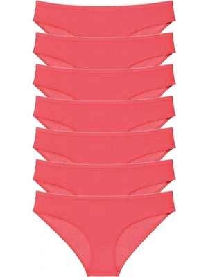 MiraLive 7 Adet Süper Eko Set Likralı Kadın Slip Külot Fuşya