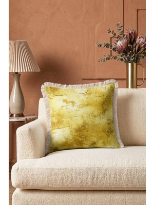 Hanna Home Mermer Görünümlü Dekoratif Kırlent Kılıfı Kırlent Kılıfı Koltuk Takımı Aksesuarı 43X43 cm