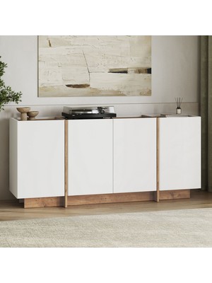 Rani Home Konsol Beyaz - Atlantik Çam 180 cm GD-5520