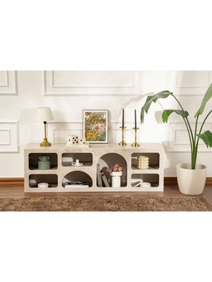 Rani Home Konsol Kumtaşı Mermer Desen 160 cm GD-5342