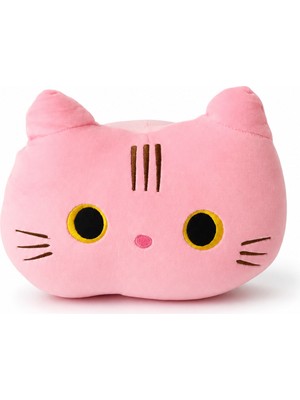 Ecrou Sevimli Göz  Kedi  Dekoratif Yastık 42 cm Pembe