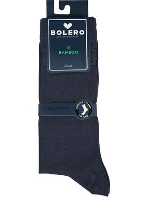 Bolero Erkek Premium Dikişsiz Kokulu Yazlık Bambu Çorap Lacivert