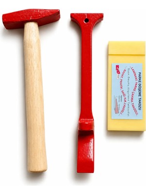 İnan Yapı Laminant Parke Usta Seti Kestamid Döşeme Takozu 2 cm x 17 cm - Çekiç 500 Gr ve Çektirme Demiri 3 x 32 cm