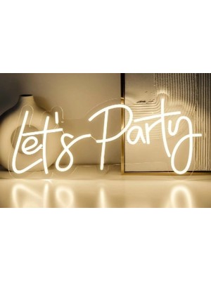 Pileli Store Pilelistore Let's Party Yazılı Neon LED