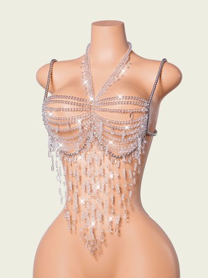Buy Buy Relax Kristal Taşlı Püsküllü Vücut Zinciri