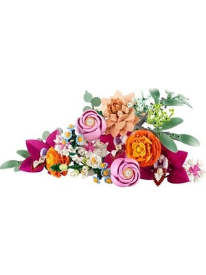 Botanicals Pembe Çiçek Buketi 10342 – Yetişkinler Için Gül, Papatya, Orkide, Mürver Çiçeği, Düğün Çiçeği Gibi 9 Farklı Çiçek Içeren Çiçek Yapım Seti (749 Parça)