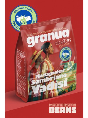 Granua Organik Ham Kakao Tozu —Single Origin no.836 (Madagaskar Sambriano Vadisi Aile Çiftlikleri) 115g