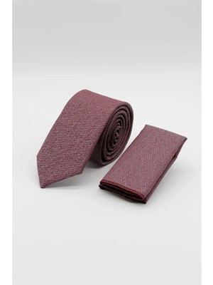 İmza Bordo Desenli 6 cm Kravat 1090255114